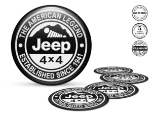 Jeep Ruota Decalcomania Custom Loghi Cupola Pregiati